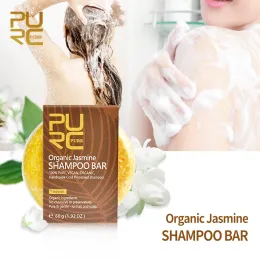 Shampoos Purc Organic Jasmine Shampoo Bar 100% Pure e gelsomino fatto a mano a freddo Shampoo senza sostanze chimiche o conservanti 11.11