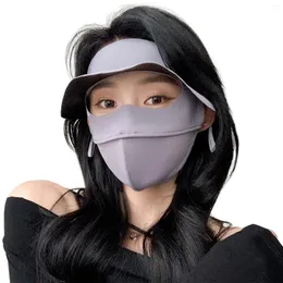 Wide Brim Hats Sunscreen Mask With Hat Breathable Sports Face Covering For Women Men Outing Cycling