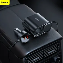 Chargers Baseus 30W Caricatore di auto USB C Quick Carging 2 in 1 Accendisigni Cameratore universale Adattatore per telefono USB Caricatore rapido