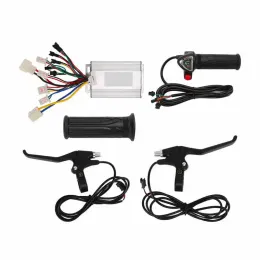 Part 24V36V48V 500W Electric Bicycle Brush Motor Controller Kit with Twist Throttle Grips and Brake Levers Ebike Conversion Kit