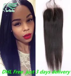 Whole7a 44 Virgin Peruvian Straight Lige Chrosure Blease Beareed узлы дешевые необработанные человеческие волосы Средние 3 Закрытие F5874276