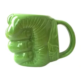 Green Giant Cup Elien Creativity Figuredized Trend Ceramic Mug Funny and Fantastic Anime Cartoon Water 240418