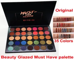 Brand Beauty Glazed Eye Shadow Palette 35 Cores Eyeshadow Deve ter uma paleta nude fosca brilhante Eyeshadow Professional COSM9286928