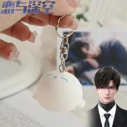 Keecheins Game Love e Deepspace Zayne Cosplay Sea Dog Cuci Chiavi Resin Bag Key Chains Accessorio Props Accessori Gift