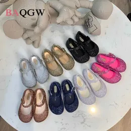 الصنادل ملونة عالية الجودة Mini Melissa Girls Girls أحذية غير رسمية New Bird Net Kids Suumer Sundals Fashoin Baby Toddler Beach Shoes 240423