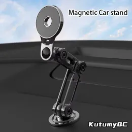 Stands 720 Rotate Metal Magnetic Car Phone Holder Foldable Universal Mobile Phone Stand Air Vent Magnet Mount GPS Support For All phone