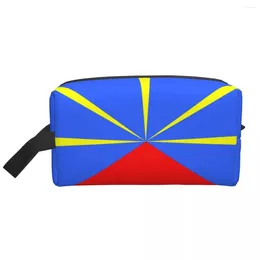 Aufbewahrungsbeutel Reiseflagge der Wiedervereinigung Toilettenbeutel Kawaii Kosmetische Make -up -Organisator Frauen Schönheit Dopp Kit Box