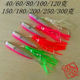 Aksesuarlar funadaiko jig inchiku200g 250g 300g yavaş jig jigging cazibesi metal balıkçı kalamar başlığı tuzlu su yem sinek jig kauçuk cazibesi Kabura