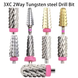 Bits 3XC 5 In 1 Left&Right Hand use Tungsten Carbide Nail Drill Bit Milling Cutter Eletric Manicure Machine Equipment Cuticle Clean