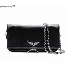 Umhängetaschen Frauen echtes Leder -Pochette Wings Zadig Voltaire Tasche Top -Qualität TOTE Diamant Designer Baguette Geldbeutel Clutch Bags Walle Sac Zadig Voltaire 4359