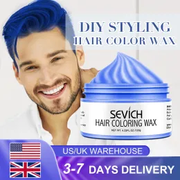 Farbe Sevich 10 Farben Haarfarbe Wachs stark und hält Unisex Haarwachs Schwarz Farbe Haarton Temporärer Haarfarbstoff für Haarstyling
