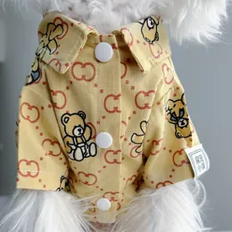 Luxo dulishejisi cão camisa de cachorro roupas de estimação cachorro pequeno teddy schnauzer bichon gato gigante de cachorro sassa golden retriever modelo de verão