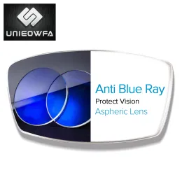 Filtros lentes de óculos leves anti -azul CR39 Resina 1,56 1,61 1,67 1,74 lente de miopia óptica de prescrição lente hiperopia lente transparente transparente