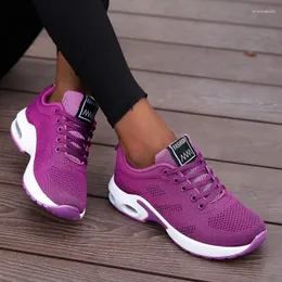 Casual Shoes Oversize Summer Air Cushion Women Sport Women's Sneakers Lady Sports Breathable Running Female Purple GME-0097