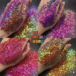 Glitter TCT598 Chunky Chameleon Color Shift Nail Glitter Nail Art Decoration Manicure Tumblers Crafts Diy Festival Accessories Leverantör