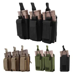 Holsters 1000d Double/Triple Mag Pouch Molle Opentop Triple Magazine Pouch Rifle Carrier الحافظة لـ M4 M14 M16 AK