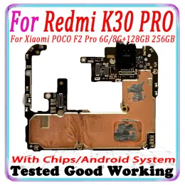 Antenn 100% original olåst för Xiaomi Poco F2 Pro Motherboard Full Working for Xiaomi K30 Pro Mianboard med fullt chips bra arbete