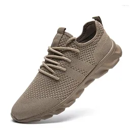 Casual Shoes Fujeak Trendy Breattable Mesh Comfort Light Sneakers Classic Solid Color Men's Non-Slip Sports Running