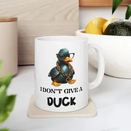 Canecas de caneca engraçada caneca de café "eu não dou um pato" presente para amigos