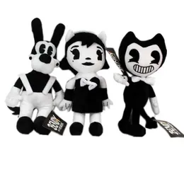 Plüschpuppen 30 cm Bendy Plüschspielzeug Spiel Horror Bendy Boris Alice Angel Plüsch Puppe Weichgefülltes Spielzeug für Kinder Kinder Geschenke mit Tag T240422