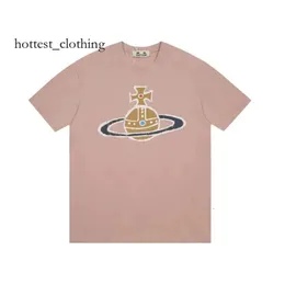 Viviane Westwood Shirt Męska Kula Spray T-shirt T-shirt marka odzieży Mężczyźni Kobiety letnia koszulka z literami bawełniana koszulka wysokiej jakości luksus 4346