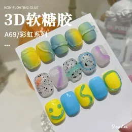 젤 3D 젤리 검마 네일 젤 솔리드 젤 몰드 모델링 접착제 DIY 조각 된 젤리 접착제 Q 정성 장식 겔을위한 탄성 껌