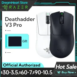 Möss Razer Deathadder V3 Pro Wireless Gaming Mouse Gamer 63G Ultra Lightweight 30K DPI Optical Sensor för PC -bärbar dator