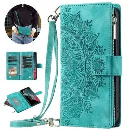 يغطي 13T 12T حالة جلدية لـ Redmi Note 12 Pro Plus 5g Flip Case Crossbody Zipper Book Funda Xiaomi Redmi Note 13 T 11 E 12S 12C 13C