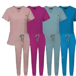 Kobiety Scrubs Sets Pielęgniarki Akcesoria Pielęgniarki Slim Fit Hospital Dental Clinical Rewar Odzież Ogólne garnitury 240412