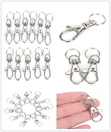 10pcslot Silver Metal Classic Key Chain DIY Bag Bag Jewelry Ring دوار جراد البحر مقاطع مفتاح السنانير مفاتيح مفاتي