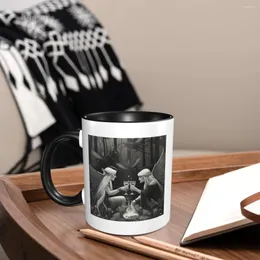 Mugs Valkyrie Charcoal Art Coffee Casual For Restaurant Juice Cup Case on the Tablle