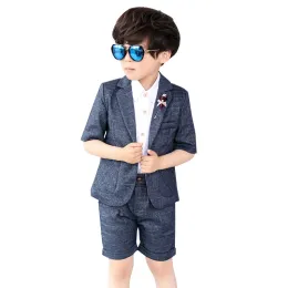 Blazers Bebek Plus Beyefendi Elbise Erkek Çocuklar İçin Düğün Boy Kostüm Blazer Çocuklar Resmi Takımlar Yaz Çocukları Takımlar Infantil Menino