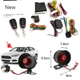 Neues Auto Alarmfahrzeug 1-Wege Universal Protection Security System Keyless Entry Sirene + 2 Fernbedienung Einbrecher