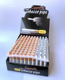 100 PCSLOTタバコの形状喫煙パイプソーチトゥースアルミニウム合金金属パイプタバコハーブツールのためのヒッターバットアクセサリー6517224