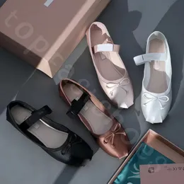 Ballettschuhe flache Tanzschuhe Bogen Seiden Ballerina Tanzschuhe lässig Schuhe Luxus Designer Yoga Komfort Modedesigner Frauen Schuhe Professionelle Kleidungsschuhe