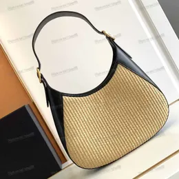 مصمم Heloise Hobo Woven Bag Luxury Luxury Underarm Bag Summer Women Grass Woven Handbag 10A أعلى جودة حقيبة شاطئية حقيبة أزياء كبيرة