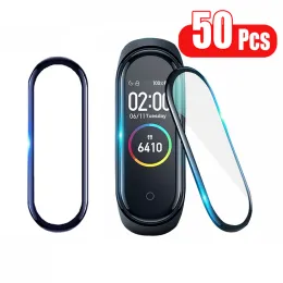 Acessórios 50pcs/filme de pacote para Xiaomi Mi Band 6 5 4 Tela Protective Film Miband 5 4 Acessórios de proteção à tela de capa completa