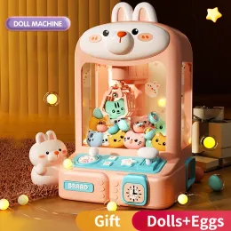 Dockor Mini Claw Machine Toys for Children Automatic Coin Operated Play Game Arcade Machines Kids Doll Vending Machine Födelsedagspresent