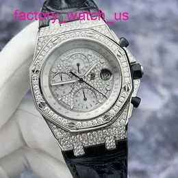 AP Wrist Welt Watch Royal Oak Offshore Series 26067BC Original Diamond Full Sky Star 18k Platinum mass relógio 42mm