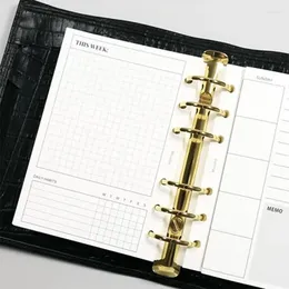 Yiwi 40 Sheets Point Grid Weekly Monthly Diary Divill Papers Filler for A6 Weird 6 Hole Binder Planner Organizer