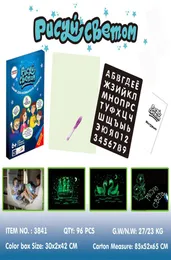 1pc A5 LED Işık Çizim Tahtası Graffiti Doodle Çizim Tablet Sihirli Çizim Hafif Eğlenceli Floresan Kalem Eğitim Toyu6279966