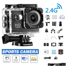Sports Action Video Cameras Tra Hd Camera 30Fps/170D Waterproof Underwater Recording 4K Go Pro 2.0 Sn Remote Control Drop Delivery Pho Otzfn