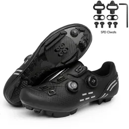 Man Speed ​​Route Cycling Sneakers Mtb Flat Shoes With Clits Women Road Dirt Bike Footwear Cykling Calas Racing Bicycle SPD Cleats 240417