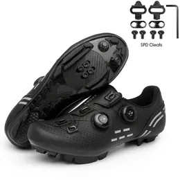 Sneakers per ciclismo per via di velocità uomo mtb scarpe pianeggianti mtb con clits women road dirt bici calzature in bicicletta in bicicletta in bicicletta per biciclette SPD 240417