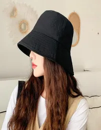 Кокк ведро шляпа Женщины летняя корейская шляпа рыбака чернокожие солнцезащитные девчубы