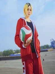 Haikyuu Nekoma Jacket Pants Hoodies TシャツユニフォームKuroo Tetsurou Kenma Kozume Cospume Costume Costume Vollead Anime Sportswear Y09132489180