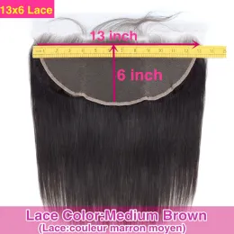 Peruki Brazylijskie proste dziewicze włosy 13x6 koronkowe przednie włosy Bielone węzły wstępnie wysponane włosami dla dzieci 100% ludzkich włosów Szwajcarskie koronki