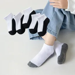 Leggings 5 Pairs/Lot Children Socks Boy Girl Baby Cotton Fashion Black White Gray Pink For Summer New 112 Years Kids Teens Student Socks