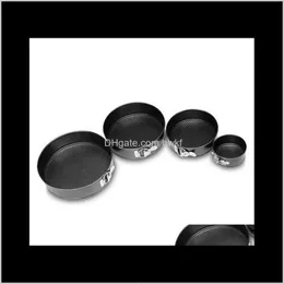 Dining Bar Dishes Pans Kitchen Home Gardenecofriendly Stocked 4pcs Carbon Steel Cake Baking Bottom Removable Mold Spring Cheesecake Bakew