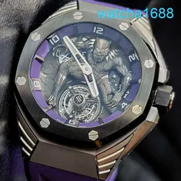 AP Movement Wrist Watch 26620 IO 2021 OO D077CA.01 Abbe Royal Oak Concept Titanium Metal Ceramic Manual Mechanical Mens Watch 26620io.OO.D077CA.01